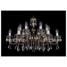 Люстра Bohemia Ivele Crystal 1703 1703/12/320/A/G, E14, 480 Вт