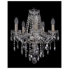 Люстра Bohemia Ivele Crystal 1415 1415/5/141/Pa, E14, 200 Вт