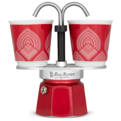 Кофеварка Bialetti Mini Express (2 чашки) красный/белый