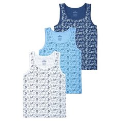 Майка BAYKAR размер 86/92, белый/голубой/синий