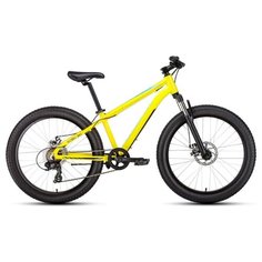Подростковый горный (MTB) велосипед FORWARD Bizon Mini 24 (2020) желтый 13" (требует финальной сборки)