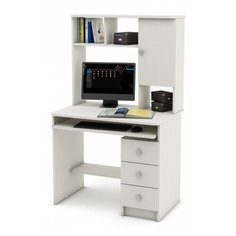 Компьютерный стол Владимирская мебельная фабрика Бостон-11, 90х60 см, цвет: белый
