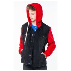 Куртка Orby 100170 размер 158, синий джинс/красный