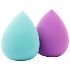 Набор спонжей Beautypedia для макияжа, 2 шт. бирюзовый/фиолетовый
