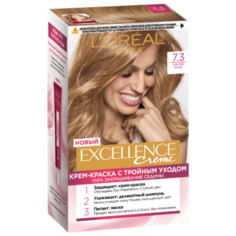 LOreal Paris Excellence стойкая крем-краска для волос, 7.3, Золотой Русый