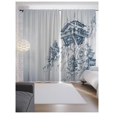 Портьеры JoyArty Опасное жилье на ленте 265 см (p-14931)