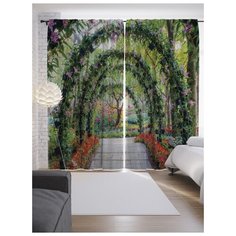 Портьеры JoyArty Цветочные арки на ленте 265 см (p-15334)