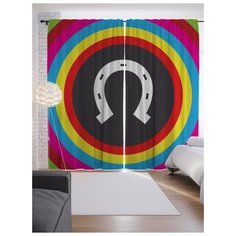 Портьеры JoyArty Удачный круг на ленте 265 см (p-12055)