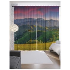 Портьеры JoyArty Внезапные холмы на ленте 265 см (p-13669)