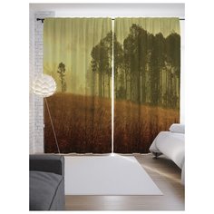 Портьеры JoyArty Лесной склон на ленте 265 см (p-12895)