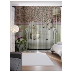 Портьеры JoyArty Мягкая компания на ленте 265 см (p-1204)