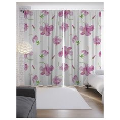 Портьеры JoyArty Цветочные узоры на ленте 265 см (p-13637)