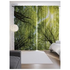 Портьеры JoyArty Лесное небо на ленте 265 см (p-14614)