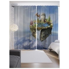 Портьеры JoyArty Небесный остров на ленте 265 см (p-12921)