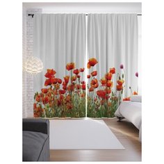 Портьеры JoyArty Цветочный холм на ленте 265 см (p-11899)