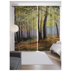 Портьеры JoyArty Домой через лес на ленте 265 см (p-15105)