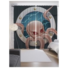 Портьеры JoyArty Любопытный осьминог на ленте 265 см (p-15070)
