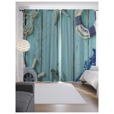 Портьеры JoyArty Маленький штурвал на борту на ленте 265 см (p-12533)