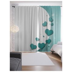 Портьеры JoyArty Сердечная дуга на ленте 265 см (p-12026)