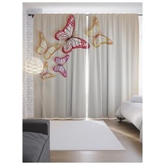 Портьеры JoyArty Волшебство бабочек на ленте 265 см (p-13612)