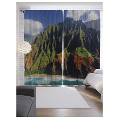 Портьеры JoyArty Горное побережье на ленте 265 см (p-14997)