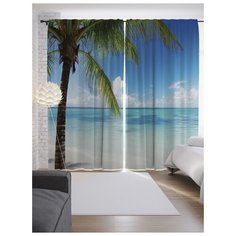 Портьеры JoyArty Свежесть моря на ленте 265 см (p-13792)