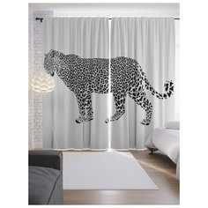 Портьеры JoyArty Спокойный леопард на ленте 265 см (p-12714)