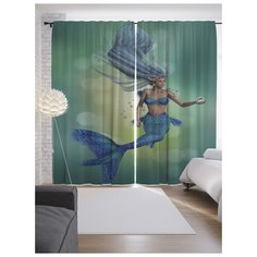 Портьеры JoyArty Сказочная русалка на ленте 265 см (p-12864)