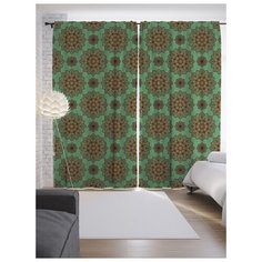 Портьеры JoyArty Цветочные узоры на ленте 265 см (p-15739)