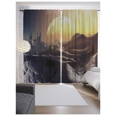 Портьеры JoyArty Солнечный рельеф на ленте 265 см (p-12918)