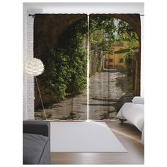 Портьеры JoyArty Тихий переулок на ленте 265 см (p-15389)