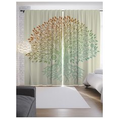 Портьеры JoyArty Форма дерева на ленте 265 см (p-12121)