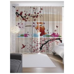 Портьеры JoyArty Цветущее разнообразие на ленте 265 см (p-14294)