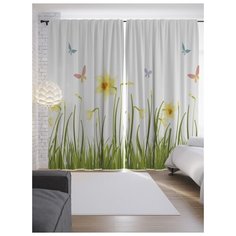 Портьеры JoyArty Весеннее тепло на ленте 265 см (p-14133)