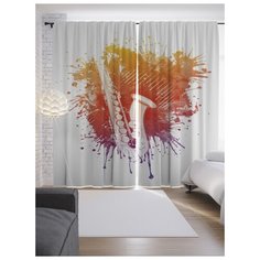 Портьеры JoyArty Красочный саксофон на ленте 265 см (p-14224)