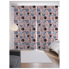 Портьеры JoyArty Круглые рыбки на ленте 265 см (p-132957)