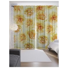 Портьеры JoyArty Цветочное сияние на ленте 265 см (p-14762)