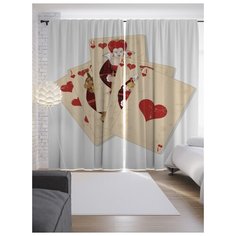 Портьеры JoyArty Бубновый флеш на ленте 265 см (p-14084)