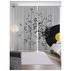 Портьеры JoyArty Музыкальный разлом на ленте 265 см (p-12706)