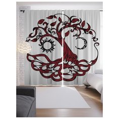 Портьеры JoyArty Древо времени на ленте 265 см (p-12123)