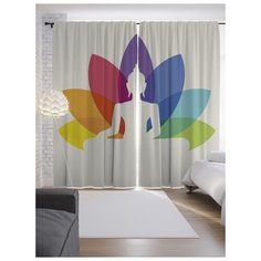 Портьеры JoyArty Красочная медитация на ленте 265 см (p-13734)