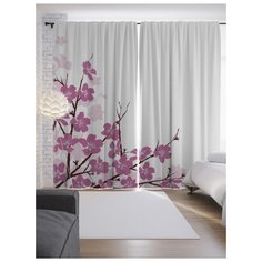 Портьеры JoyArty Тайны и цветы на ленте 265 см (p-14928)