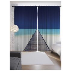 Портьеры JoyArty Мост через море на ленте 265 см (p-13830)