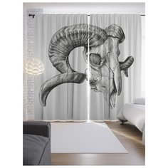 Портьеры JoyArty Череп барана на ленте 265 см (p-14510)