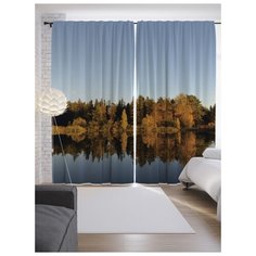Портьеры JoyArty Осенее отражение на ленте 265 см (p-15166)