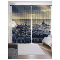 Портьеры JoyArty По городским крышам на ленте 265 см (p-12271)