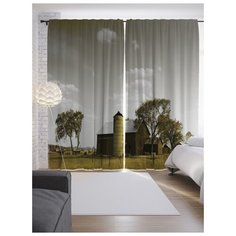 Портьеры JoyArty Фермерские угодья на ленте 265 см (p-14881)