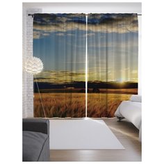 Портьеры JoyArty Ветреное поле на ленте 265 см (p-14875)