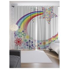 Портьеры JoyArty Радужная атмосфера на ленте 265 см (p-12444)