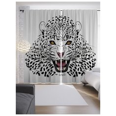 Портьеры JoyArty Опасный леопард на ленте 265 см (p-12724)